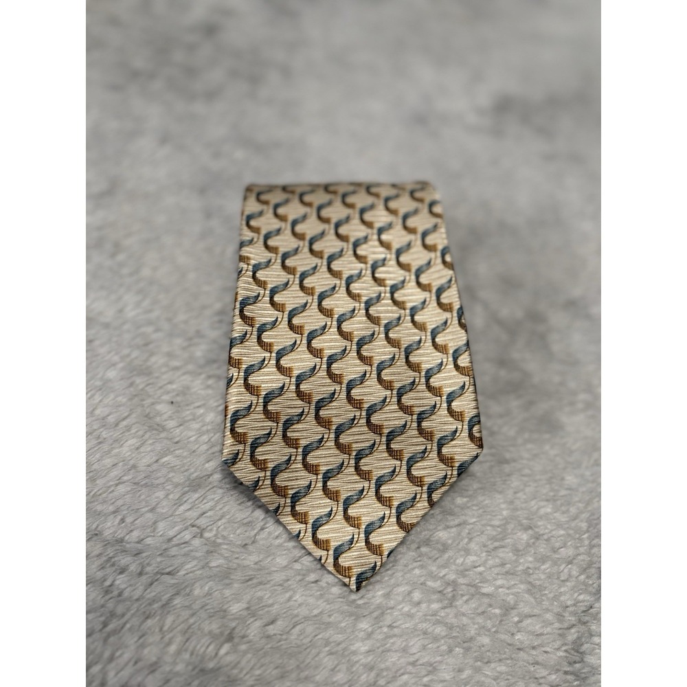 New Robert Talbott Nordstrom Men's Yellow Silk Neck Tie Business Dress Geometric